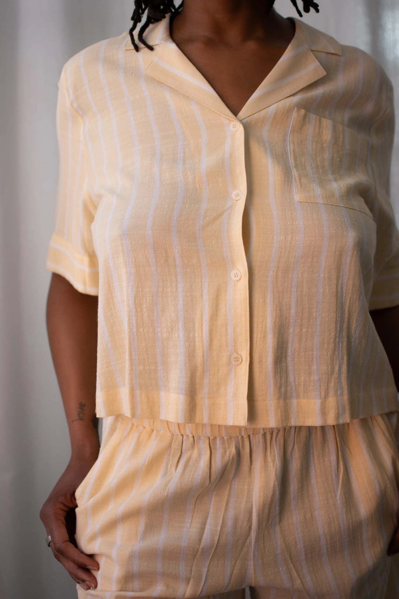 Eberjey Nautico Relaxed Short Sleeve & Pant PJ Set - Image 5