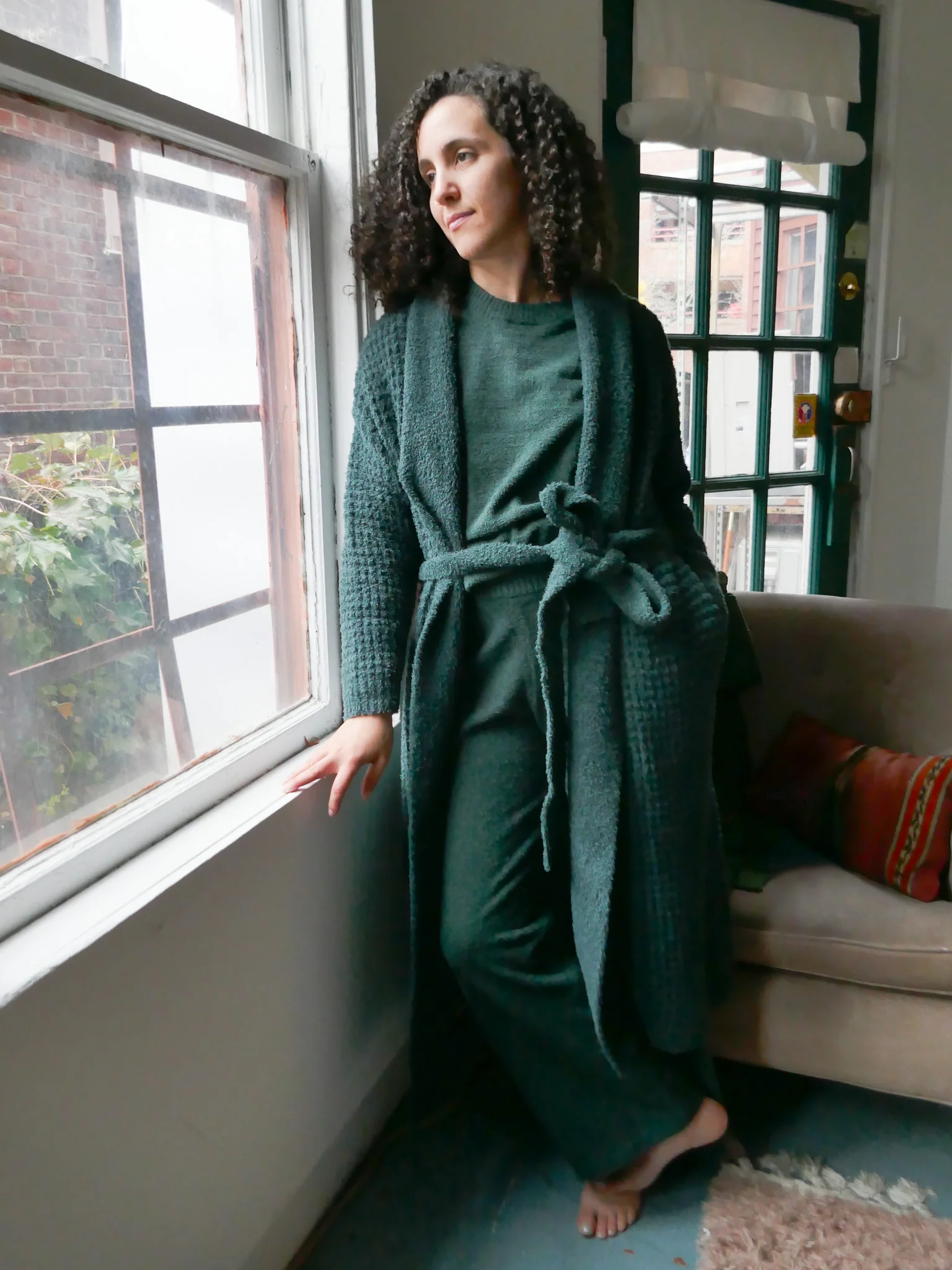 Eberjey Recycled Boucle Waffle Robe - Image 5