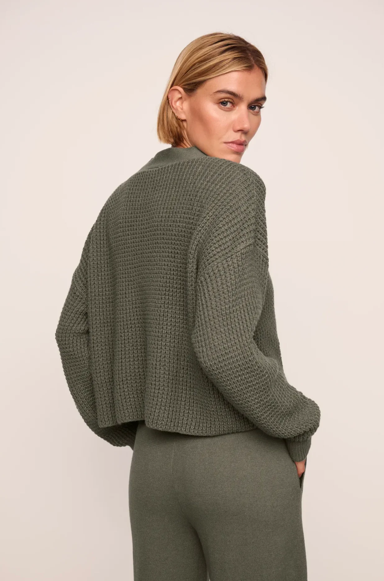 Eberjey Recycled Sweater Cropped Cardigan - Image 3