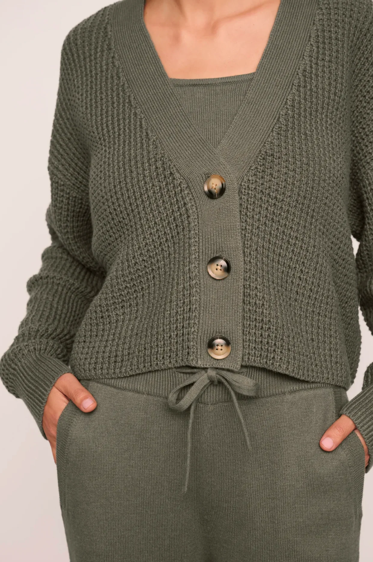 Eberjey Recycled Sweater Cropped Cardigan - Image 4