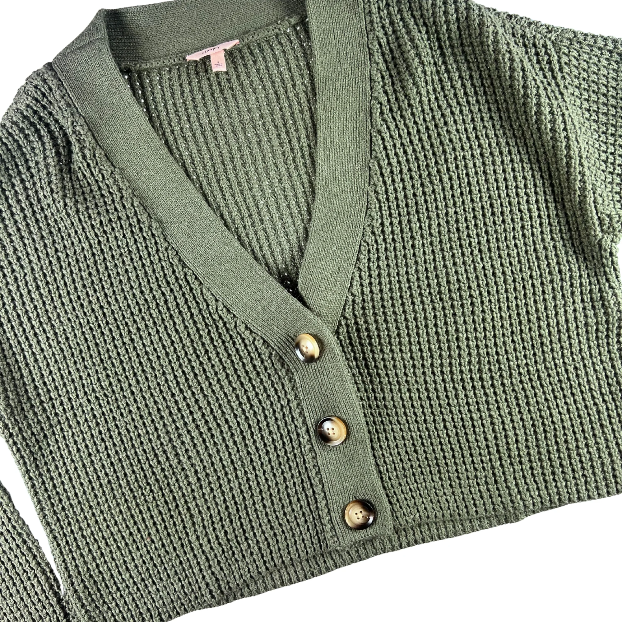 Eberjey Recycled Sweater Cropped Cardigan - Image 5