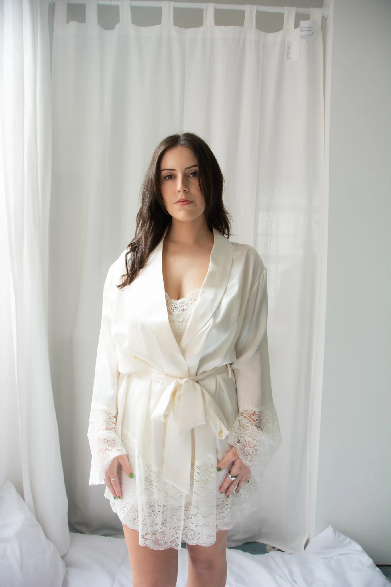 Ginia Silk Lace Robe - Image 10
