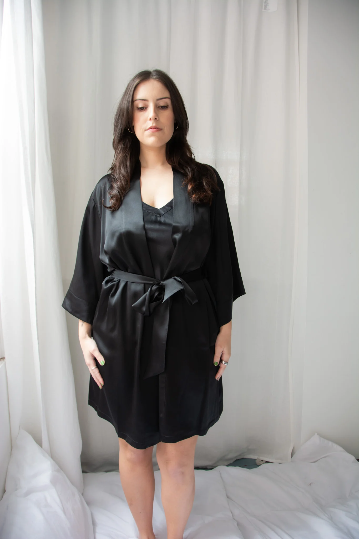 Ginia Silk Wrap Robe - Image 5