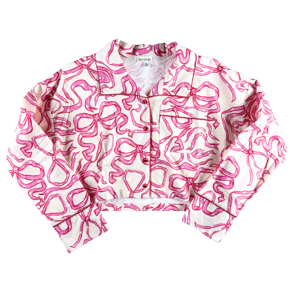 Kilo Brava Flannel Crop Top Long PJ Set - Image 11