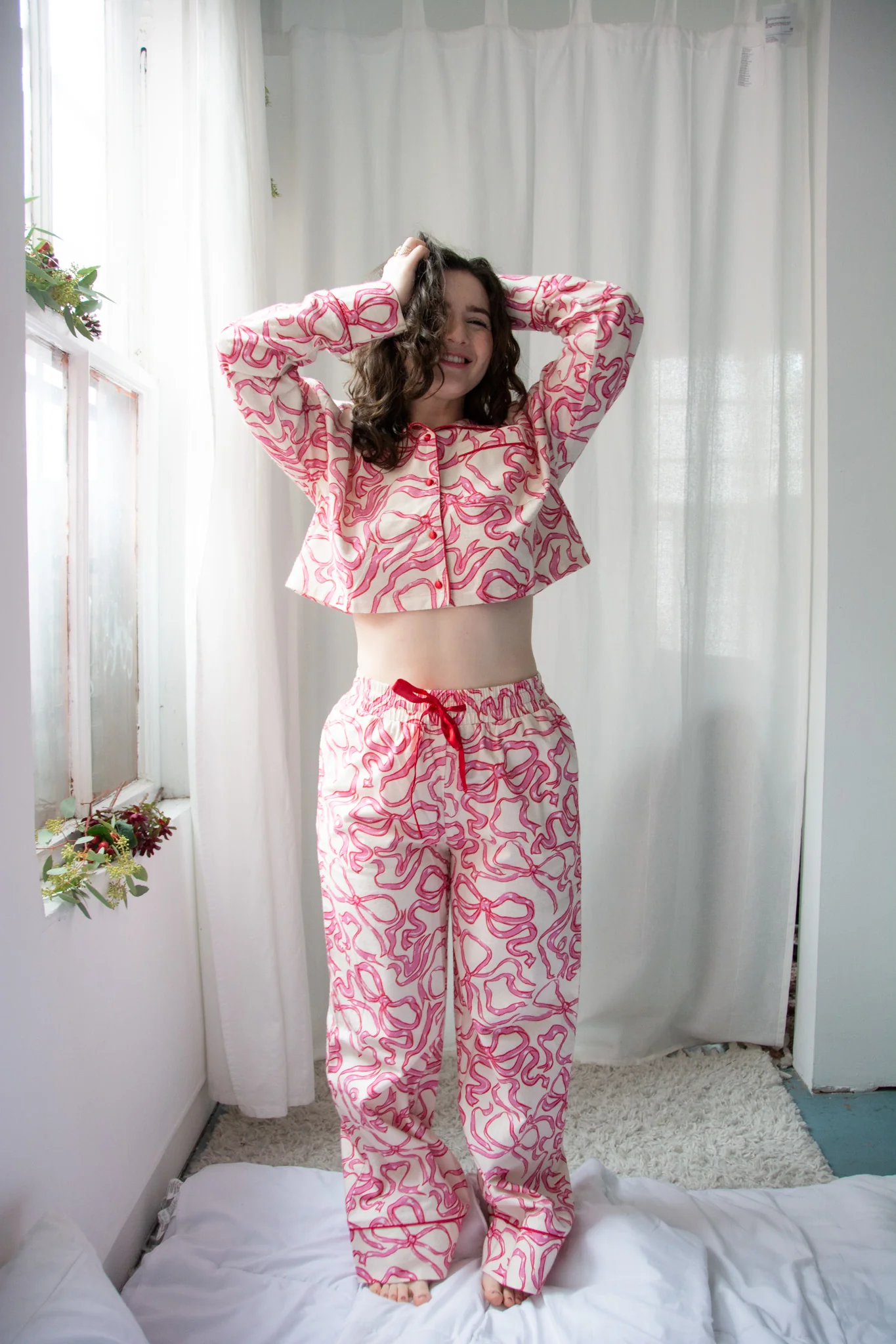 Kilo Brava Flannel Crop Top Long PJ Set - Image 4