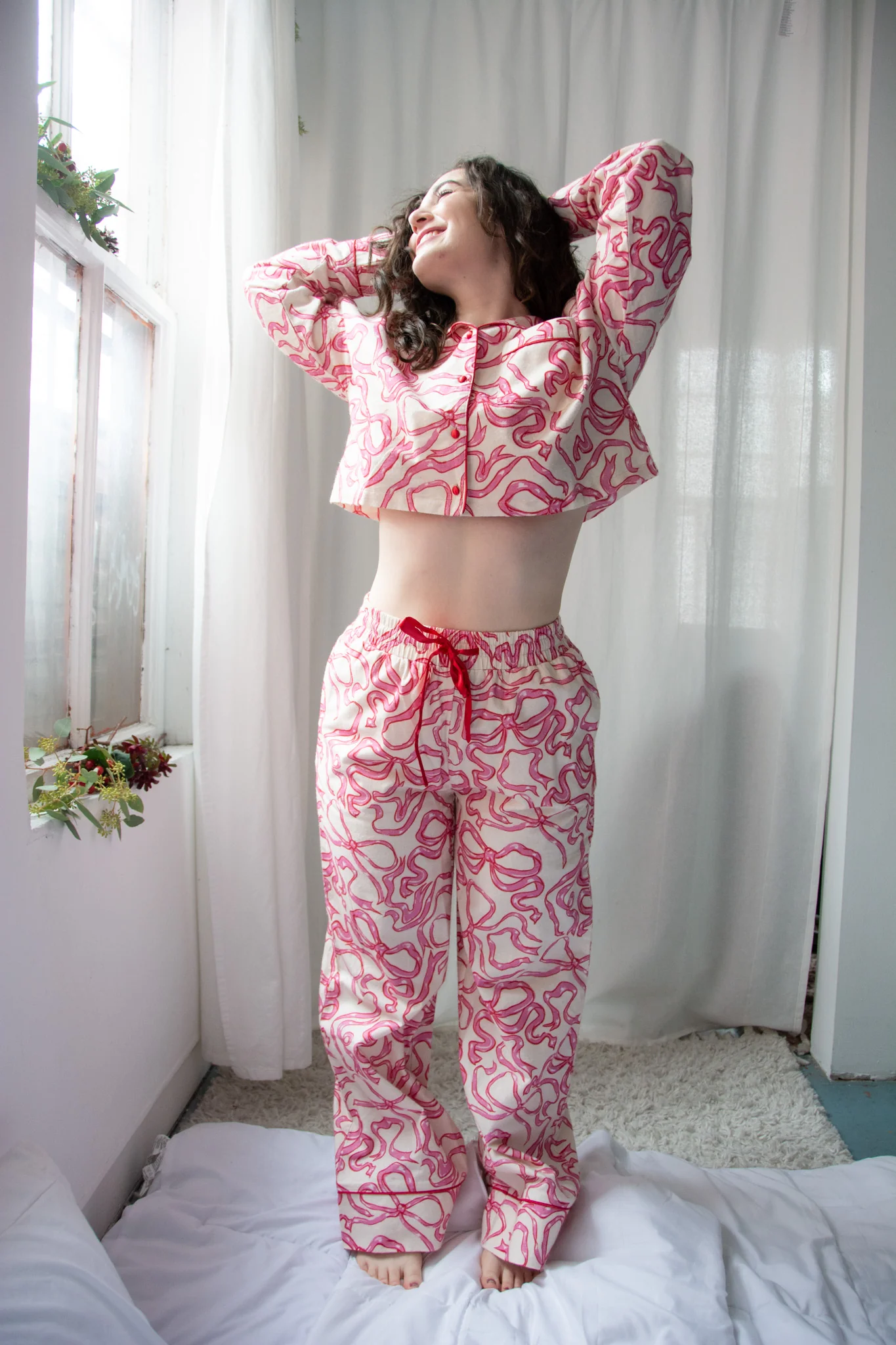 Kilo Brava Flannel Crop Top Long PJ Set - Image 5