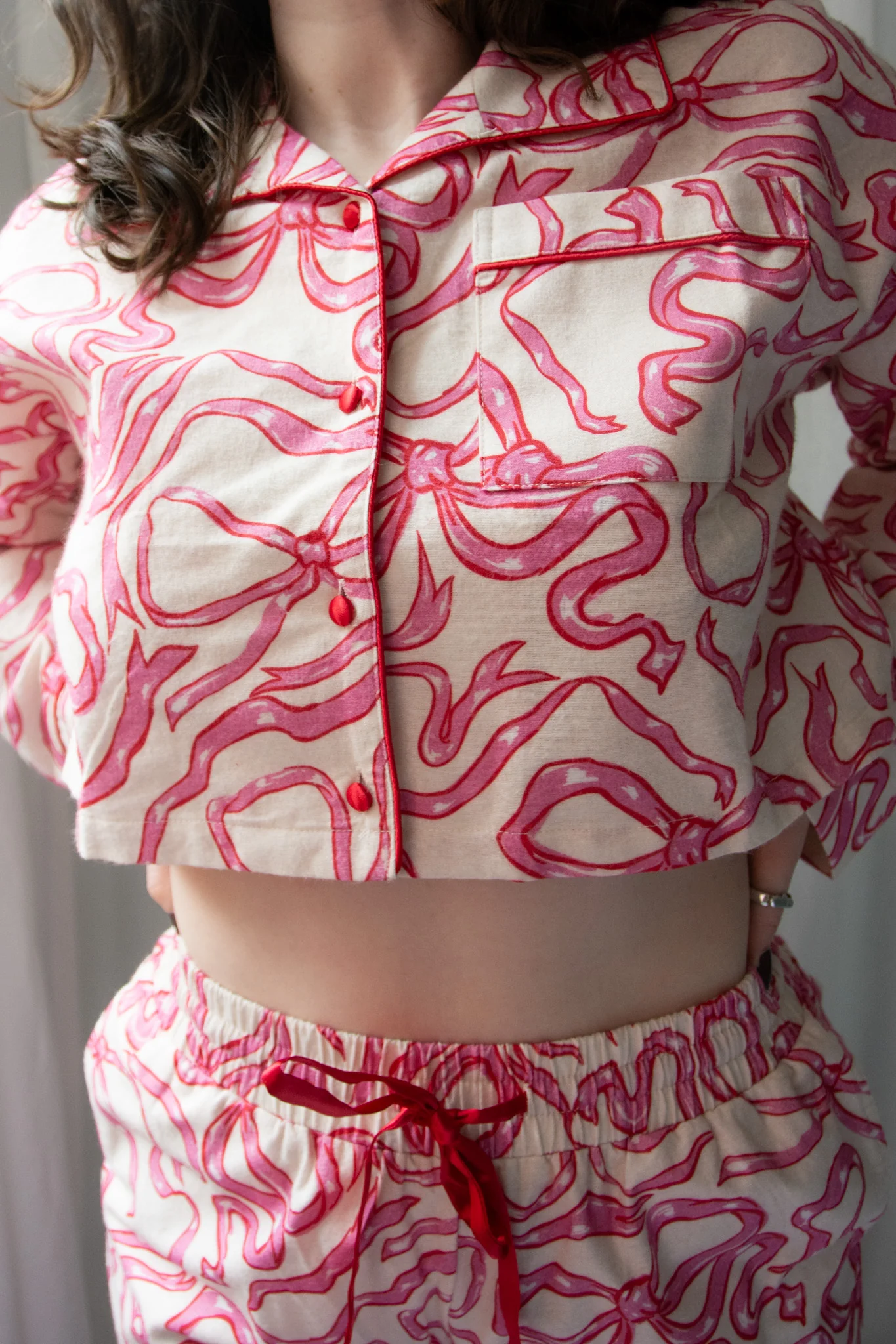 Kilo Brava Flannel Crop Top Long PJ Set - Image 6