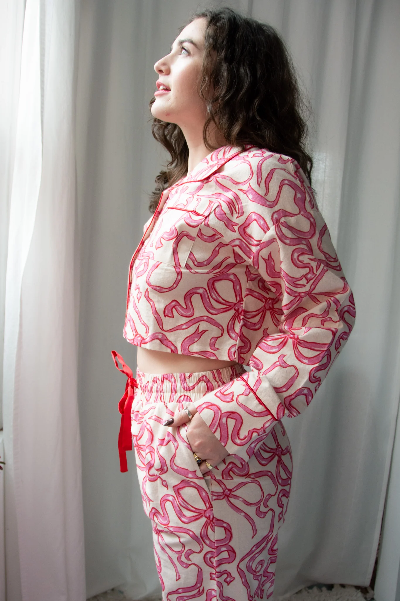 Kilo Brava Flannel Crop Top Long PJ Set - Image 7