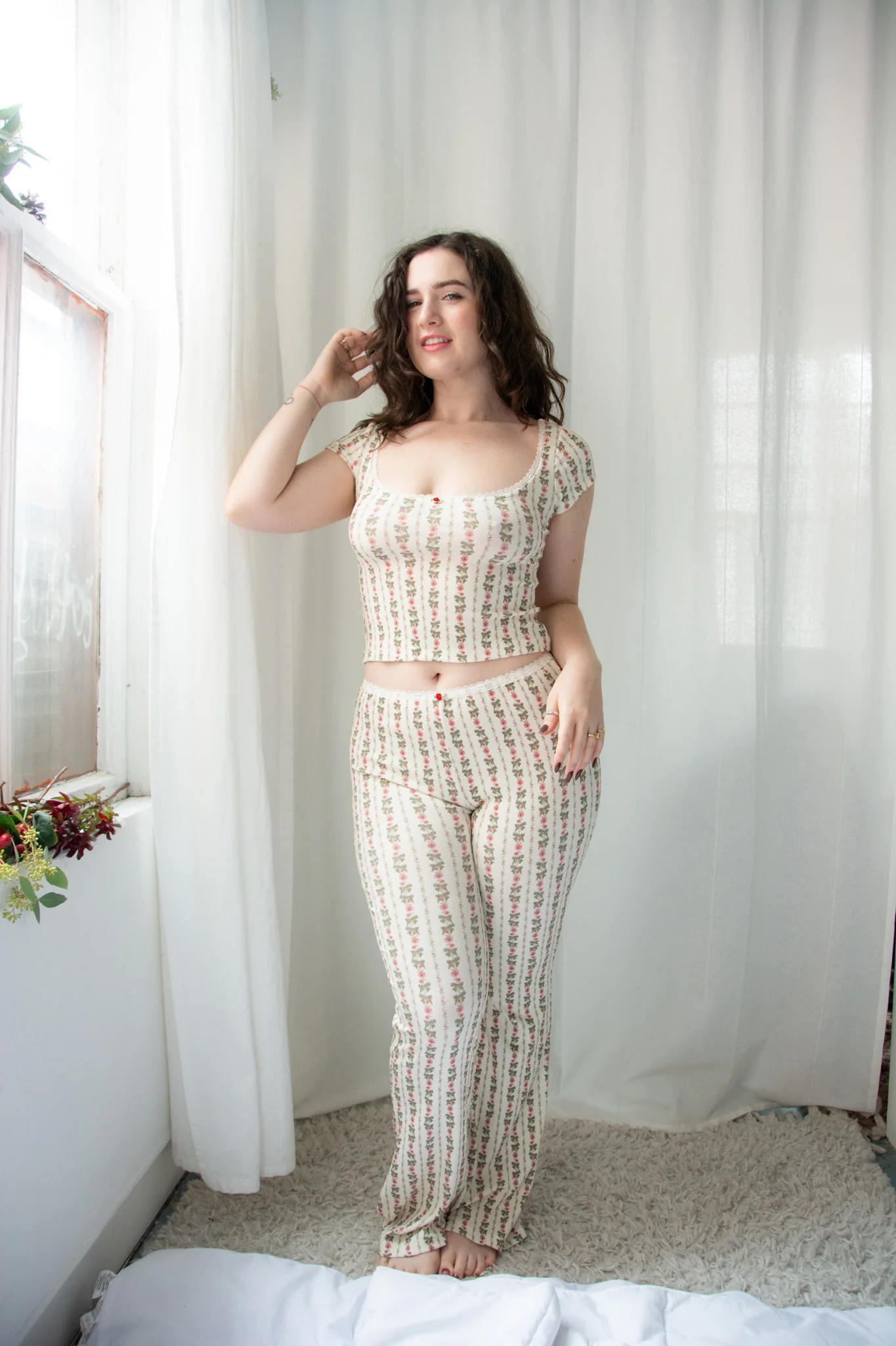 Kilo Brava Modal Rib Cap Sleeve Top - Image 4