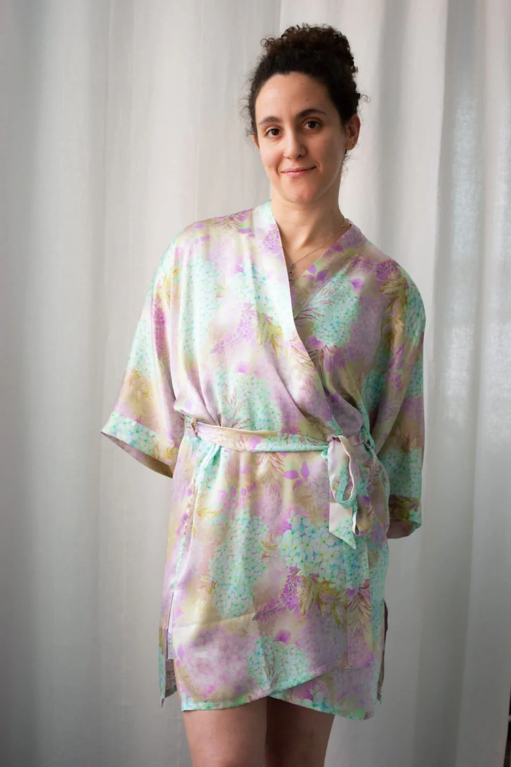 Samantha Chang Classic Silk Short Kimono Printed - Image 7