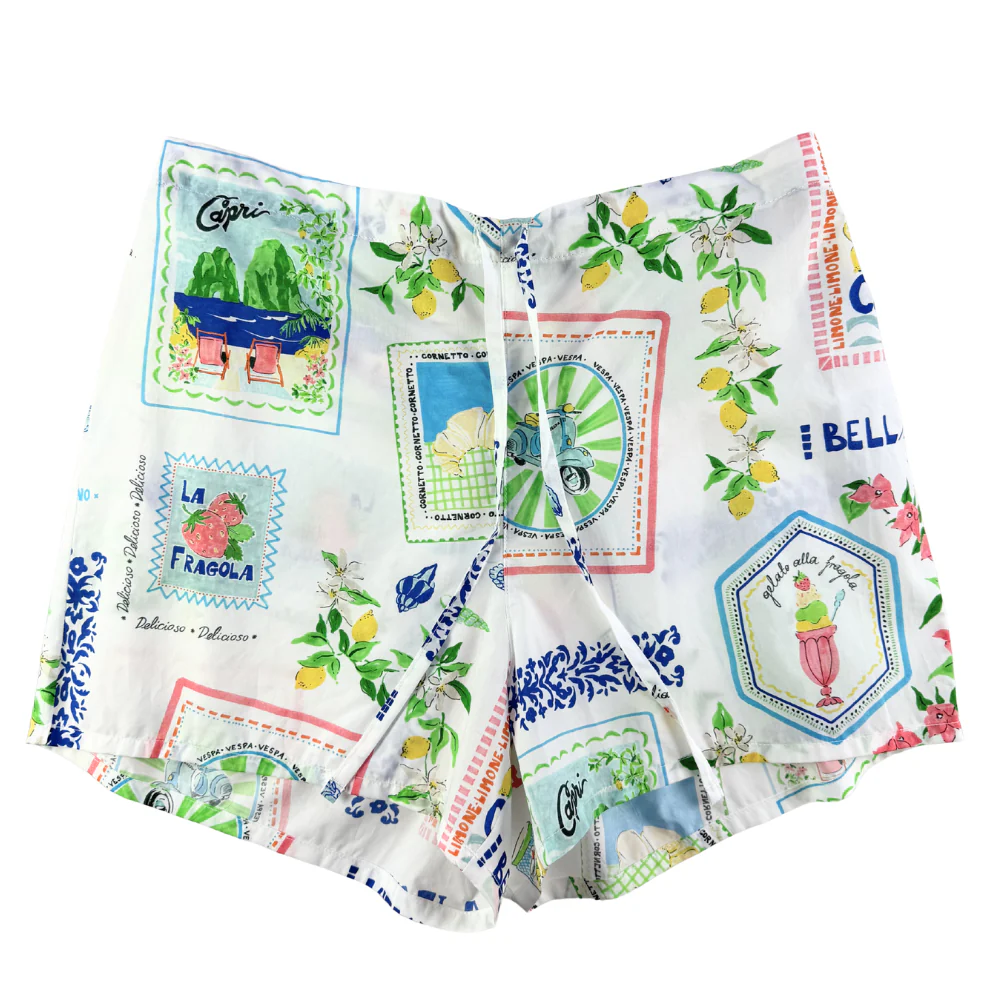 The Cat's Pajamas Bella Italia Luxe Pima Short Set - Image 7
