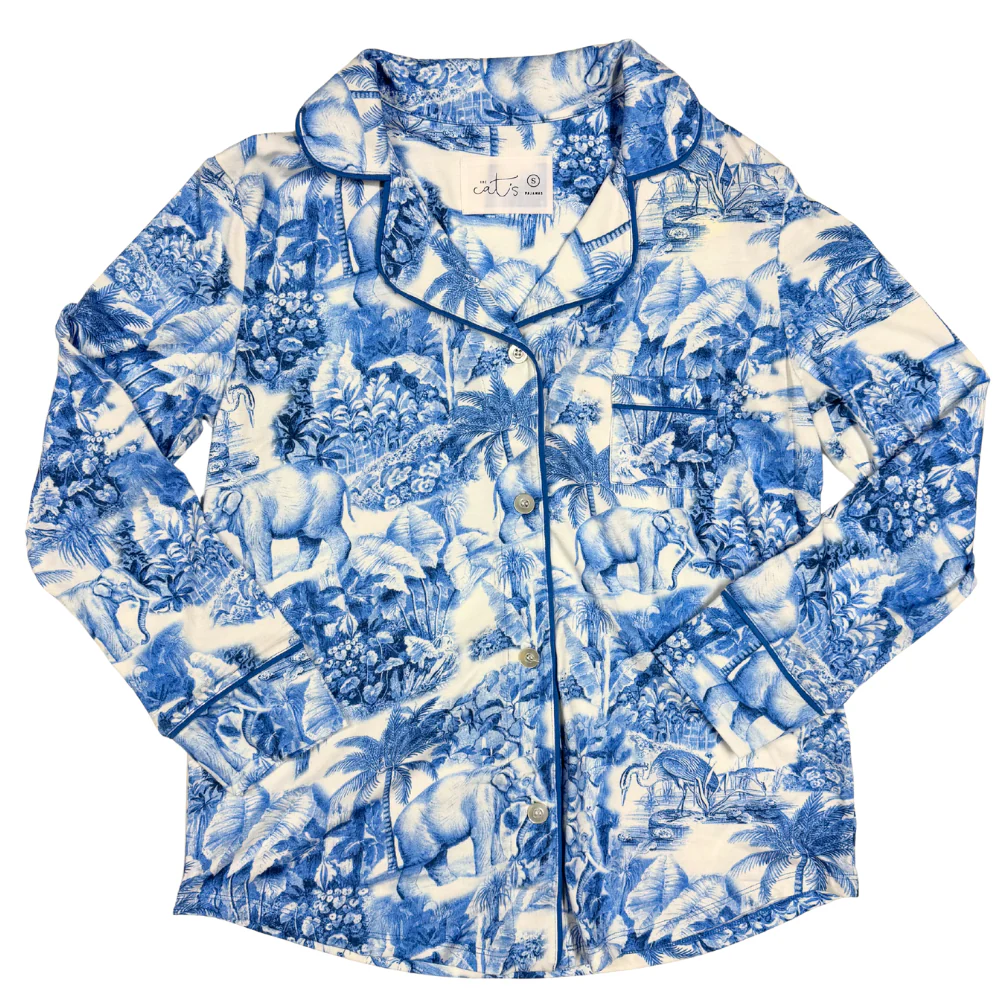 The Cat's Pajamas Pima Knit Long-Sleeved Short PJ Set - Image 16